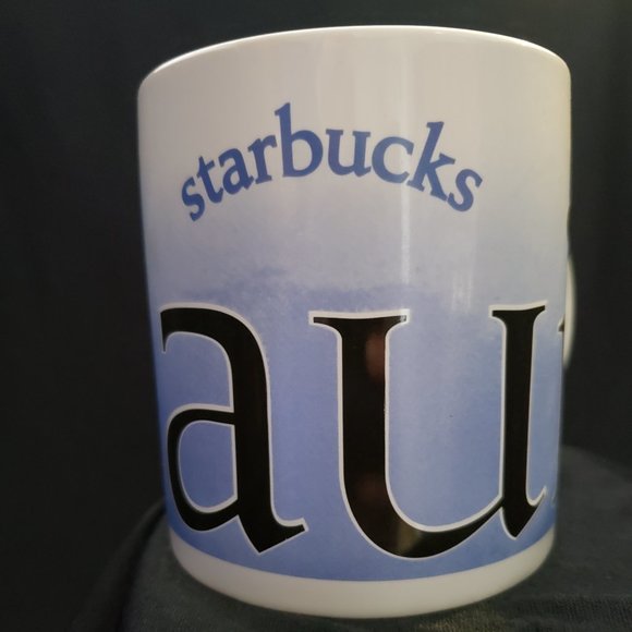 1994 City Mug Maui Blue Surfer Scene Starbucks City Mug 20 oz in packaging - Picture 3 of 11